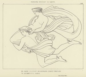 Pandore amenée sur Terre - John Flaxman